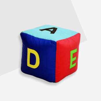 Multi Colour Dice Shape Stool Footer