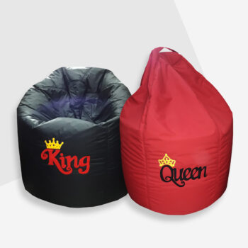 KING AND QUEEN PAIR OF BEAN BAGS