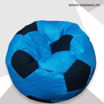 FOOT BALL BEAN BAG BLUE BLACK