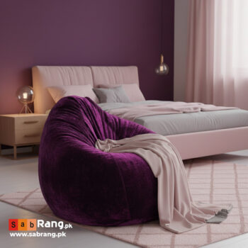 Purple Velvet Bean Bag